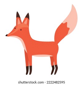 colored fox design over white