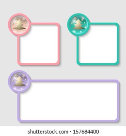 colored frame for any text with Christmas motif