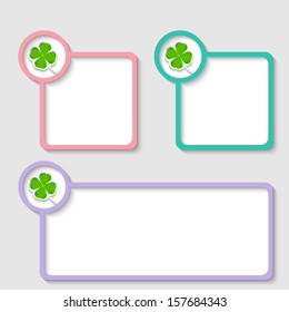 colored frame for any text with cloverleaf