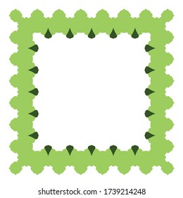 Colored frame, blank background vector design in green colors.