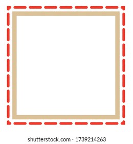 Colored frame, blank background vector design in red and brown colors.