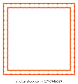 Colored frame, blank background vector design in red and orange colors.