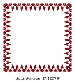 Colored frame, blank background vector design in red and white colors.