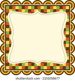 Colored frame border isolated on white