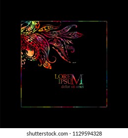 colored frame. picturesque abstract pattern
