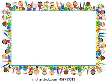 Colored Frame School Year Stock Vector (Royalty Free) 459753286 ...