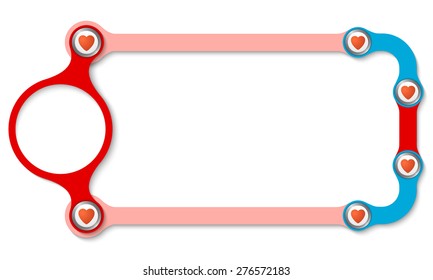 Colored frame with screws and heart