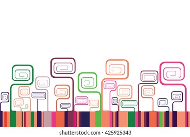 Colored Frame. Vector Banner and Shape.