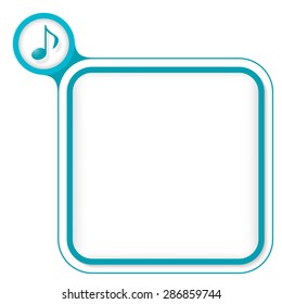 Colored frame for your text and music icon