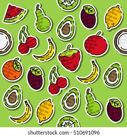 Colored fruits pattern
