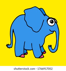 colored funny elefant vector illustration image 