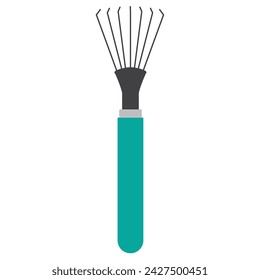 Colored gardening rake icon Vector illustration