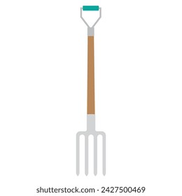 Colored gardening rake icon Vector illustration