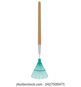 Colored gardening rake icon Vector illustration