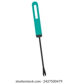 Colored gardening rake icon Vector illustration