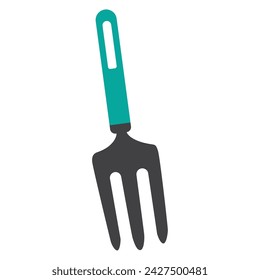 Colored gardening rake icon Vector illustration