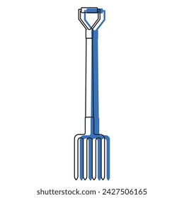 Colored gardening rake icon Vector illustration