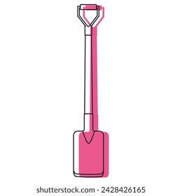 Colored gardening shovel icon Vector illustration