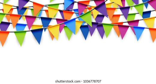 colored garlands background for party or festival usage