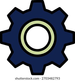 Colored Gear Settings Cog Icon