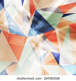  Colored geometric background for design. Vector eps 10