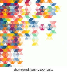 Colored geometric background. Triangular figures. Abstract vector template.