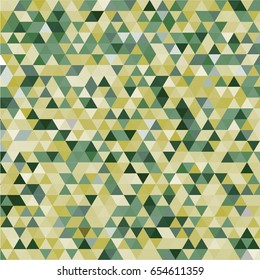 Colored geometric background for your design. mesh of triangles and rhombus. Military style. Mosaic.