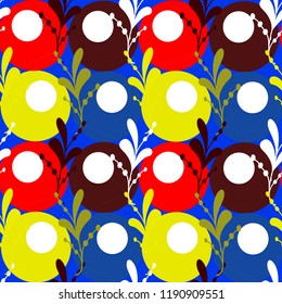 colored geometric figures with flowers