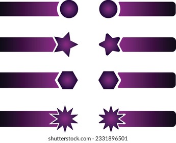 Colored geometric labels for flyers, banners, notice 