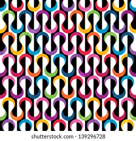 Colored geometric pattern. Seamless abstract background. EPS 10 vector illustration. Grunge effect can be removed.