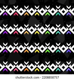 Colored geometric pattern with space pattern.