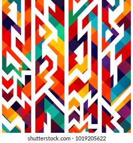 Colored geometric seamless pattern (eps 10 vector file)