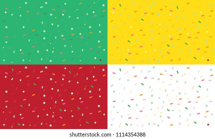 colored geometric shapes on background colorful.Use as a backdrop,Cute shapes texture. Vector set of abstract background,illustration