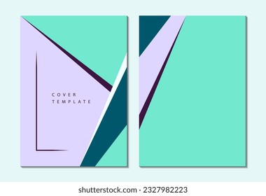 Farbige geometrische Formen. Platz für Text. Geschäftsbroschüre, Flyer, Postkarte, Plakatdesign. Vorlage für Ihr Design. Vektorgrafik