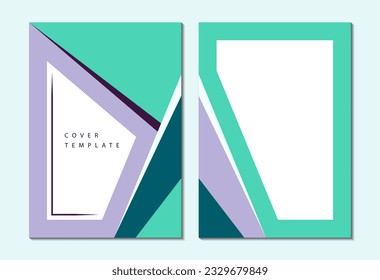 Colored geometric shapes. place for text. Business brochure, flyer, postcard, poster design. Template for your design. Vector illustration