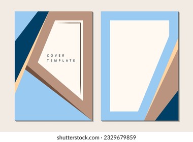 Colored geometric shapes. place for text. Business brochure, flyer, postcard, poster design. Template for your design. Vector illustration