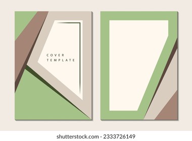 Farbige geometrische Formen. Platz für Text. Geschäftsbroschüre, Flyer, Postkarte, Plakatdesign. Vorlage für Ihr Design. Vektorgrafik