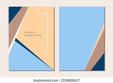 Colored geometric shapes. place for text. Business brochure, flyer, postcard, poster design. Template for your design. Vector illustration