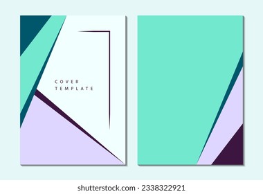 Colored geometric shapes. place for text. Business brochure, flyer, postcard, poster design. Template for your design. Vector illustration
