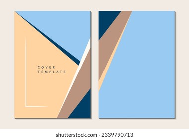 Colored geometric shapes. place for text. Business brochure, flyer, postcard, poster design. Template for your design. Vector illustration