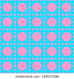 Colored geometric shapes, seamless pattern, vector