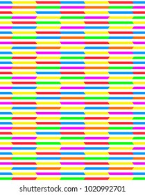 Colored geometric stripes on a white background seamless pattern 