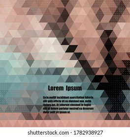 Colored geometric vector abstract background. Colored triangles. Medicine and technology background. Halftone effect