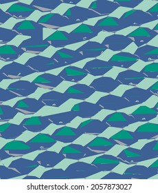 Colored geometric vector print. Trending surface pattern.