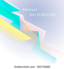 Colored geometrical figures on a light background