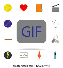colored gif button icon. web icons universal set for web and mobile