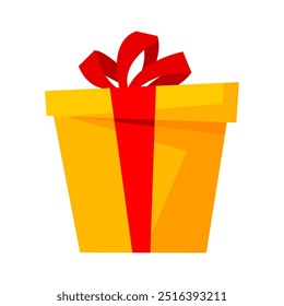 Colored Gift Box in flat design