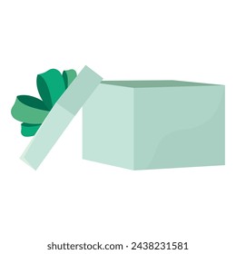 Colored gift box icon Flat design Vector illustration