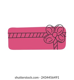 Icono de dibujo de caja de regalo de colores Ilustración de vector de dibujo a mano