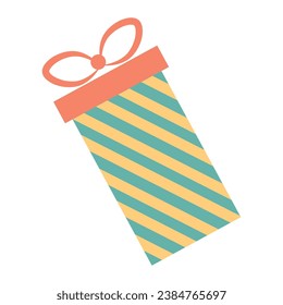 Colored Gift Boxe with Ribbon. Vector